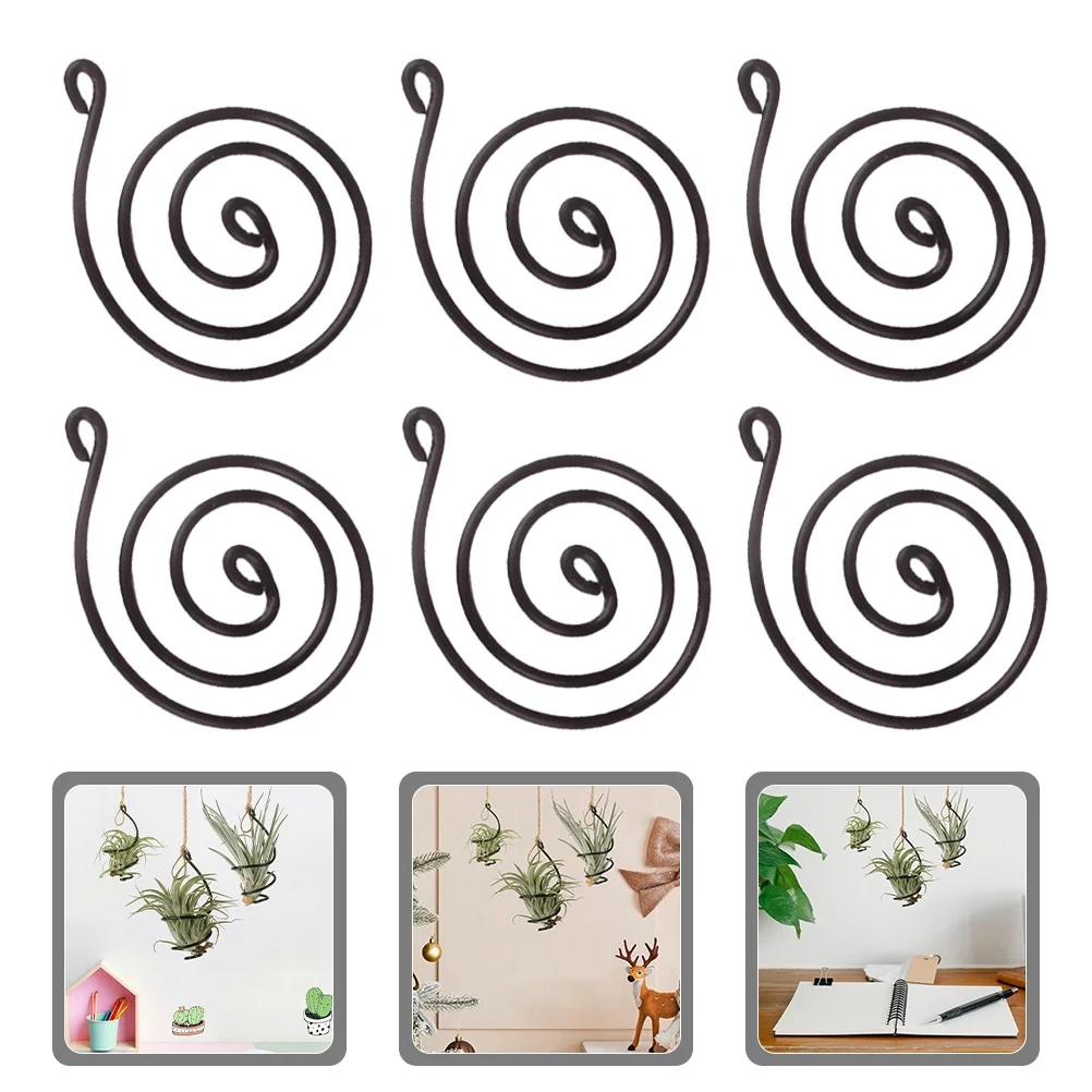 

Air Plant Holder Black Geometric Metal Wall Planter For Hanging Indoor Plants Spiral Air Fern Hanger Space Saving