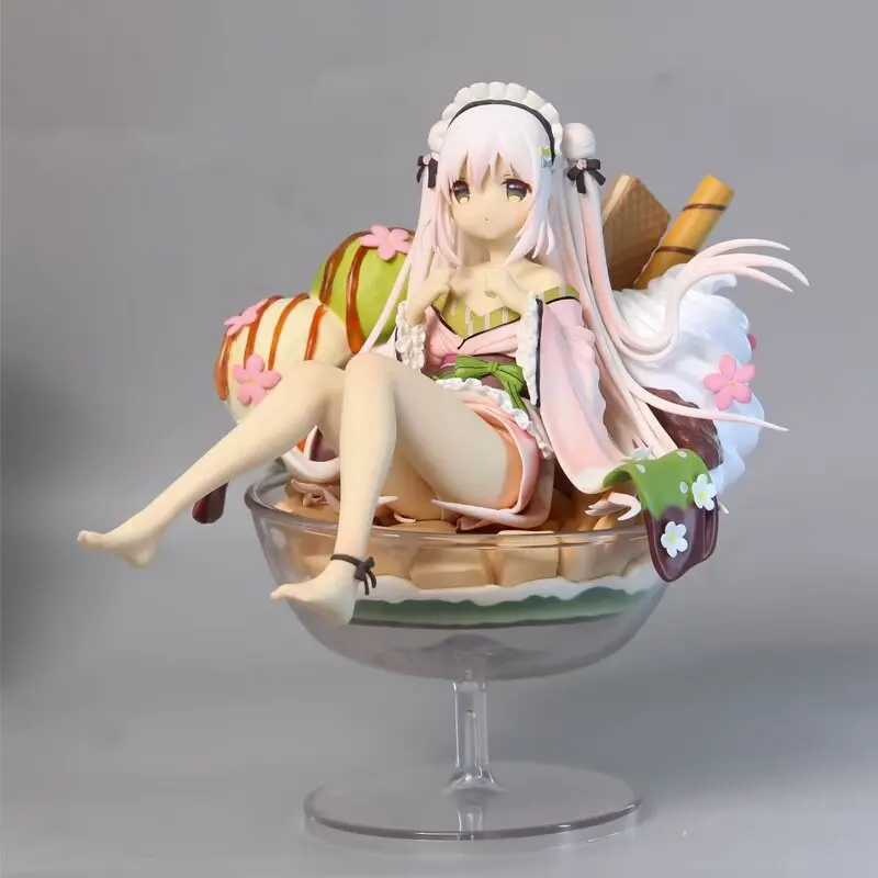 

Summer Tale Resin Figure Set - Elegant Kimono & Sweet Ice Cream Girl, Contrast Aesthetic Pc Decor Collectible