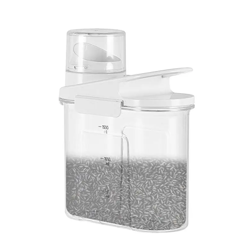 Organizador de detergente para ropa, dispensador de detergente en polvo, caja de almacenamiento multifuncional con tapa, cápsulas transparentes para polvo de lavandería