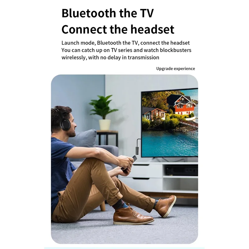 A73E-Bluetooth5.3 transmisor receptor 3,5 Mm AUX adaptador inalámbrico estéreo para auriculares TV PC altavoz de coche con panta