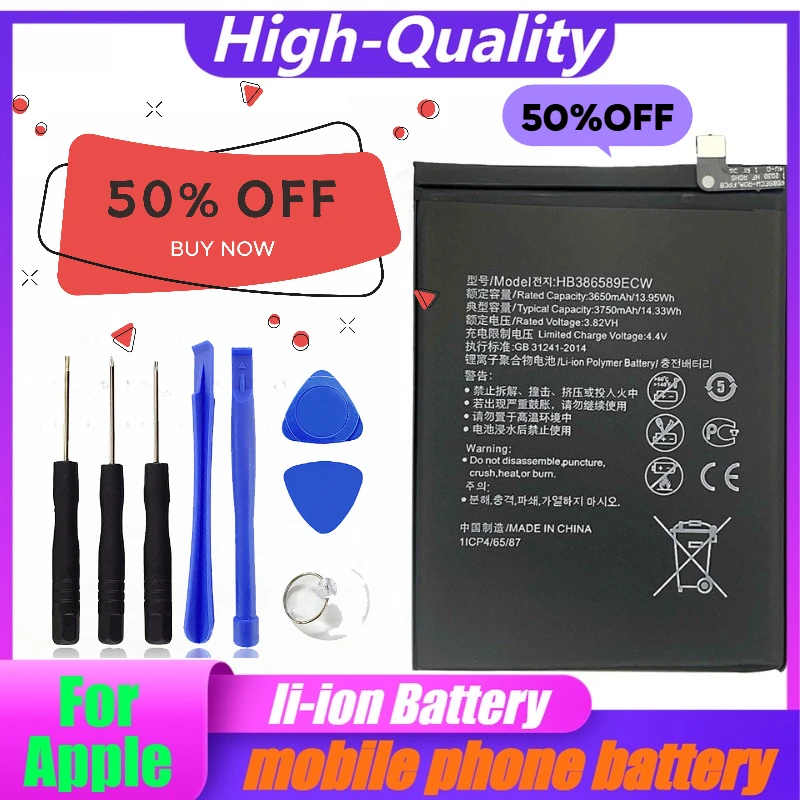 

3650mAh for Huawei Nova3/4 Honor Play 8X V10 9X Mobile Phone Batteries HB386589ECW