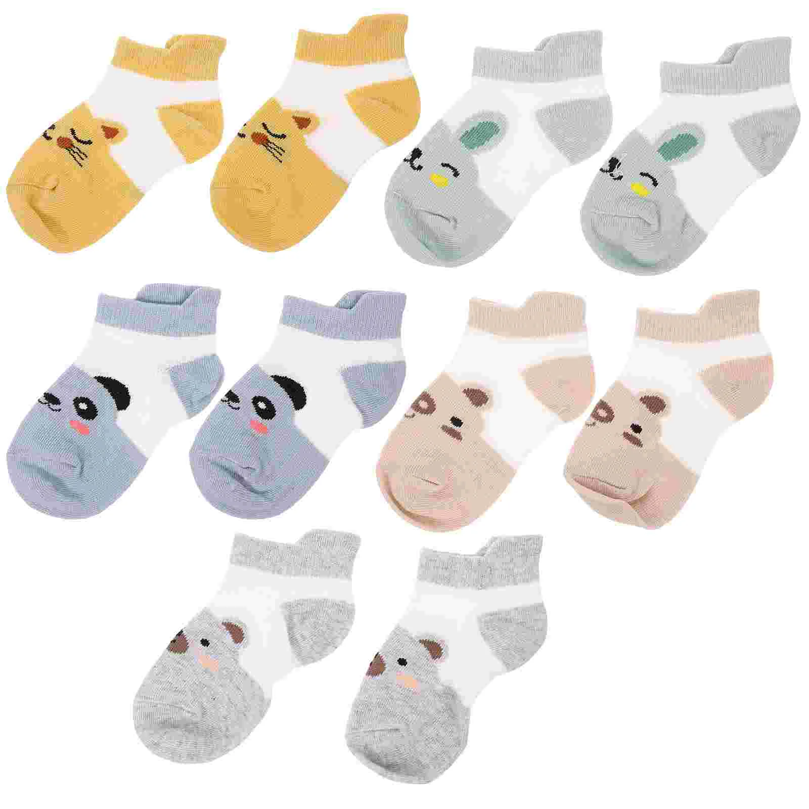 

5 Pairs Animal Socks Girl Child Baby Boy Thick Crew Combed Cotton Toddler Ankle for