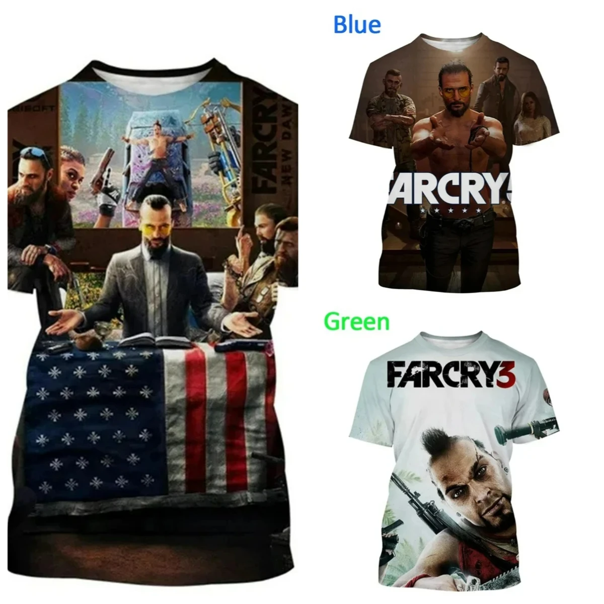 

Горячие игры Far Cry Deluxe, футболка с 3D принтом, мужская летняя модная футболка с короткими рукавами, уличная классическая быстросохнущая футболка MOTO