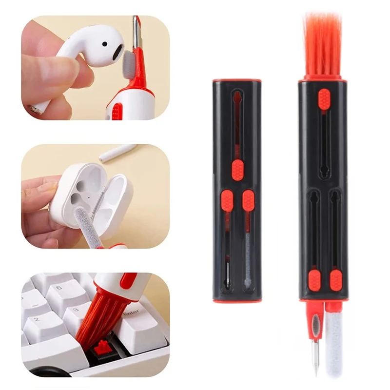 3 in 1 Multi-function Cleaner Kit for Airpods Pro 3 2 1 Headset Cleaning Pen Keyboard Brush Bluetooth Earphones Cleaning Tools