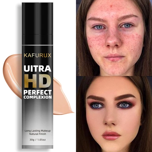 얼굴 파운데이션 크림 오일 컨트롤 매트 컨실러, 방수 액체 풀 커버리지 누드 베이스, 전문 메이크업 제품, 8 색