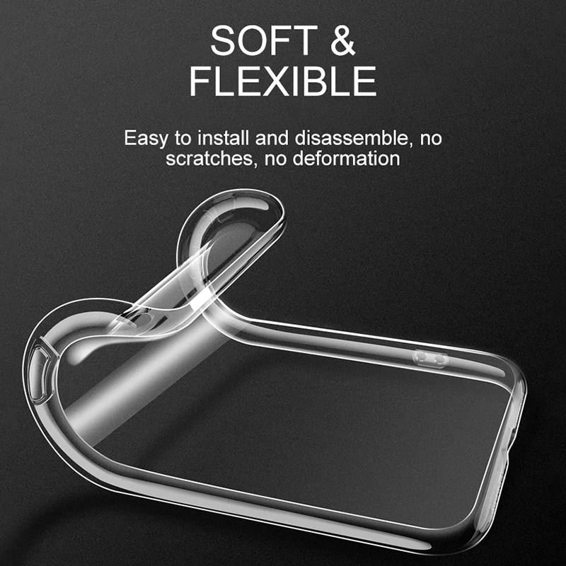 Clear Phone Silicone Case For Samsung Galaxy S10 s10e S7 S8 S9 S20 S21 Note 8 9 10 lite Note 20 Plus Transparent Soft Case Cover