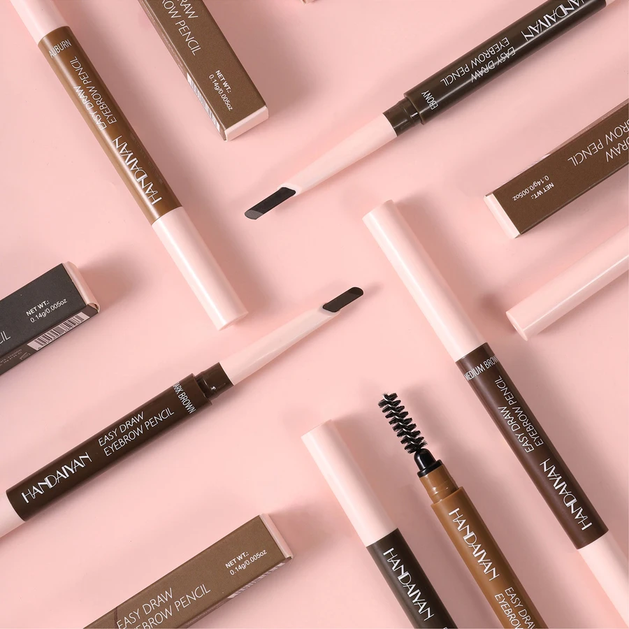 Wenkbrauw Cosmetica Potlood Waterdicht Tweekoppige Wenkbrauw Tattoo Natuurlijke Langdurige Make-up Verf Wild Wenkbrauwpotlood