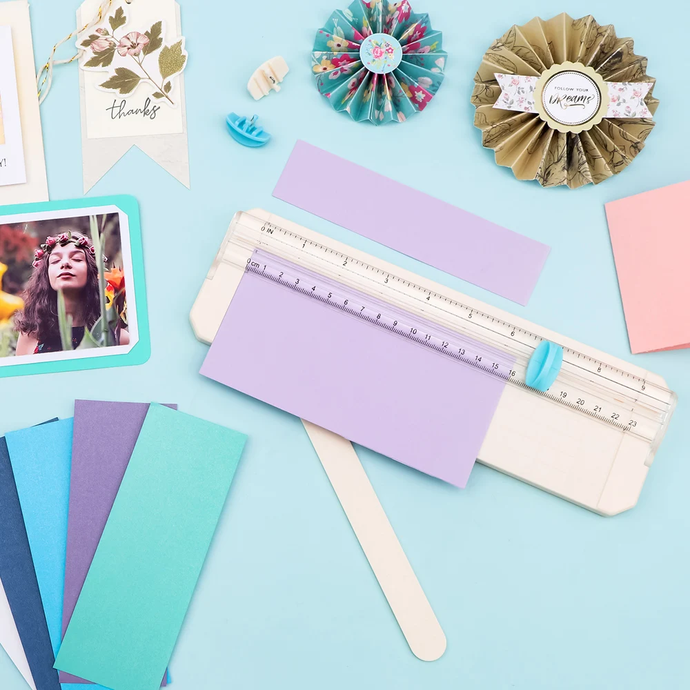 Portable Paper Trimmer Paper Cutter Cutting Machine 9x9.5inch Cutting Width for DIY Scrapbooking Craft Paper Photo Decor Album - Image 6