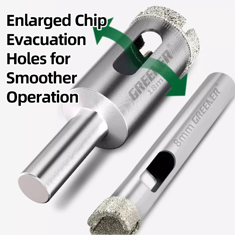 الأخضر 3-45 مللي متر الماس المغلفة لقمة ثقب مجموعة بلاط زجاجي ثقب المنشار مثقاب الخشب مثقاب الخشب الجاف لبلاط السيراميك الرخام الزجاج الجرانيت