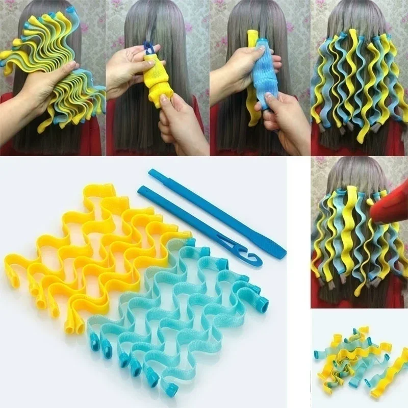 

12PCS Hair Curlers DIY Salon Rollers Tool Soft Large dressing Tools