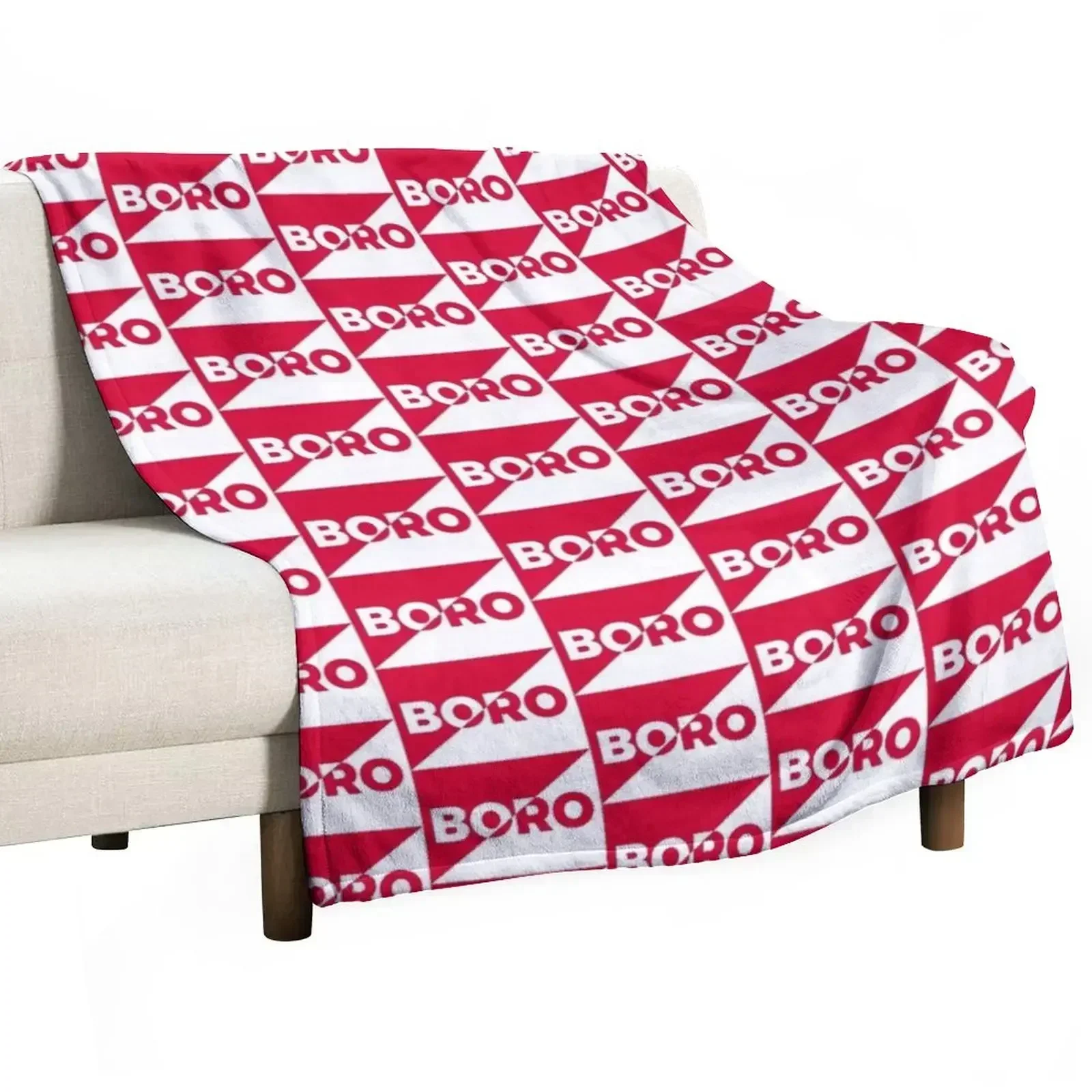 Middlesbrough Football Club - Boro Diagonal Throw Blanket Beautifuls blankets and throws halloween Nap Vintage manga Blankets