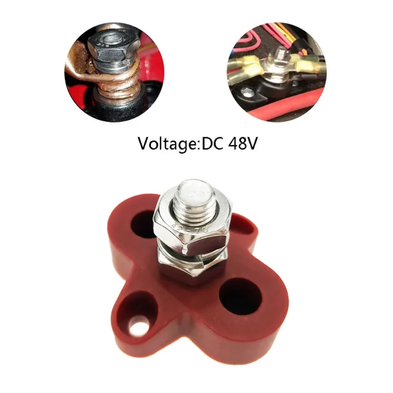 M8 terminal blocks, battery power studs, heavy-duty distribution stud terminals, DC 48V busbars for cars, RVs, and boats