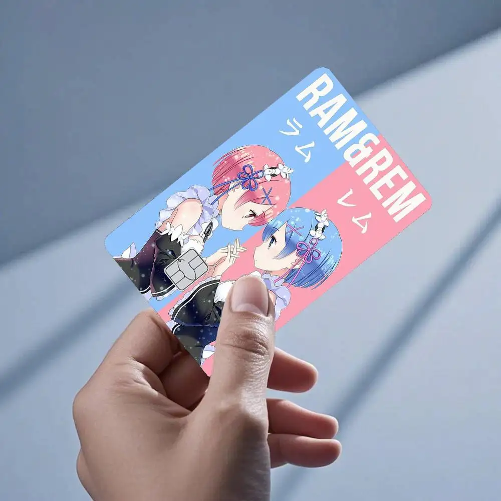 Re ZERO Starting Life in Another World 4pcs 1Set Film Skin for Debit Credit Bank Visa Card Decal Cover