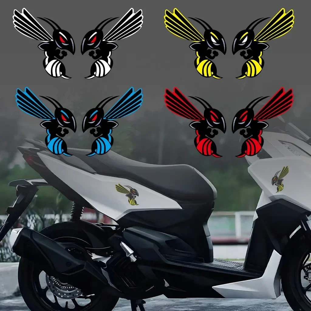 

2 шт. JDM Bumblebee светоотражающие наклейки для мотоцикла, дверь автомобиля, кузов, топливный бак, виниловый гоночный шлем, украшения, аксессуары, наклейки