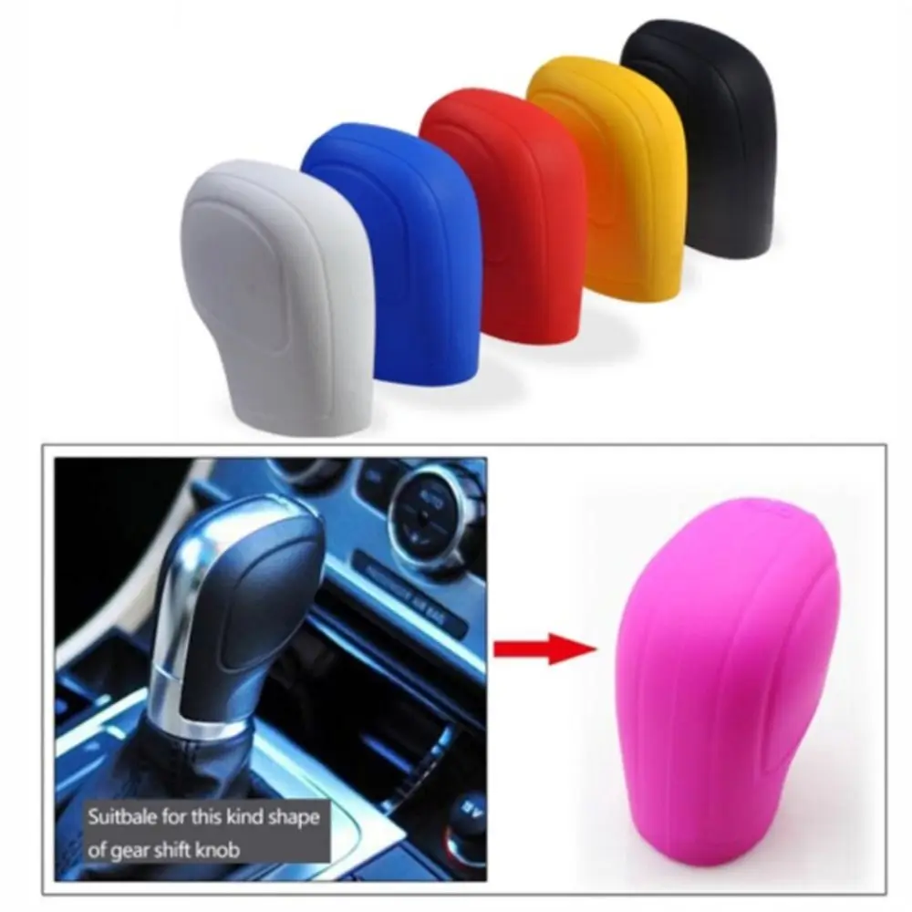 Automatic Gear Car Gear Shift Knob Cover Non-Slip Car Interior Auto Shifter Handle Cover Silicone Handle Protective Covers Car