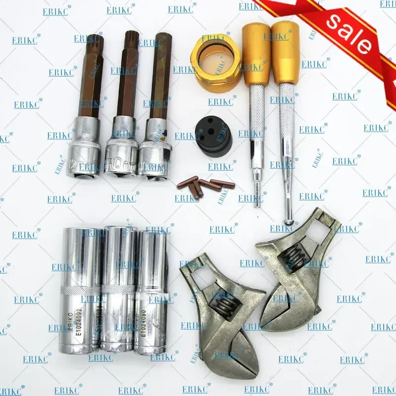 ERIKC E1024100 Common Rail Injector Repair Kit 11-Pieces CR Injector Nozzle Assembly Disassembly Tools