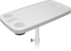 Removable Boat Table, 34X18 inch Rectangular Pontoon Boat Table Marine RV Table Top, Phone Holder ABS Waterproof and Anti-Aging