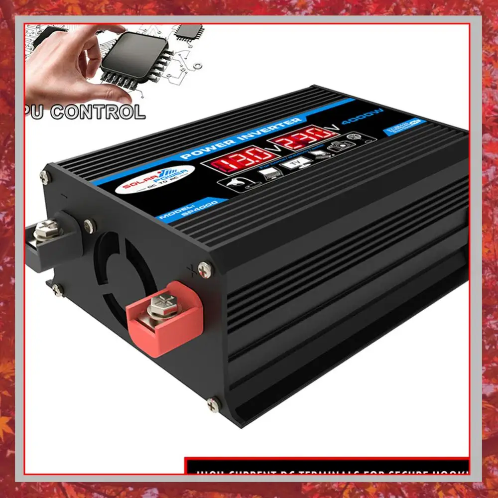 Dual LCD Digital Display Car Power Inverter Car Charger Converter Voltage Transformer for Auto Steamboat Accessories