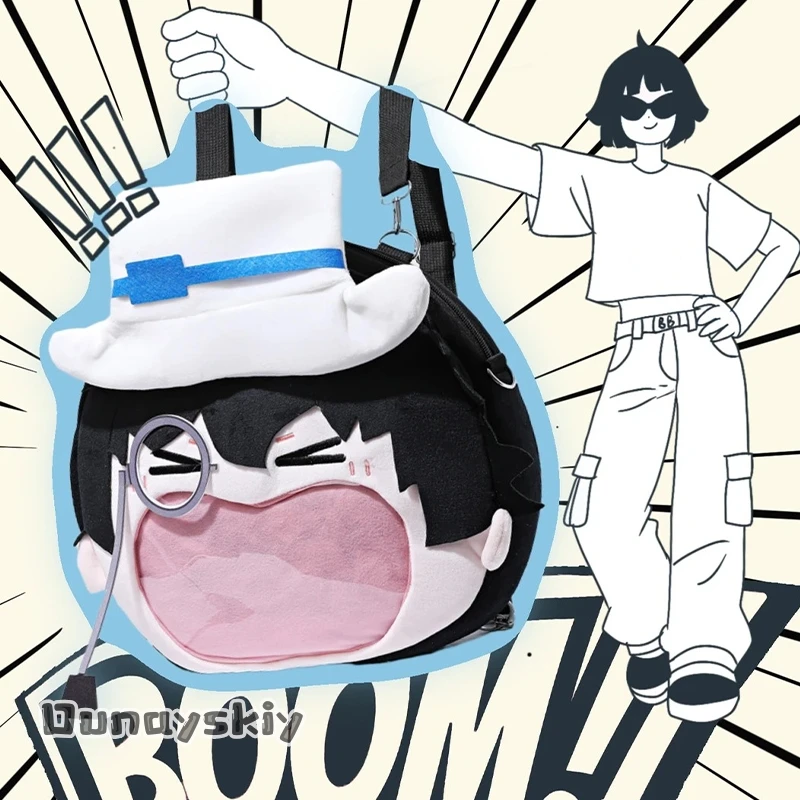 

Cosplay Cartoon Kuroba Plush Bigmouth Bag Phantom Thief Character Roleplay Costumes DIY Halloween Disguise Ornament Props
