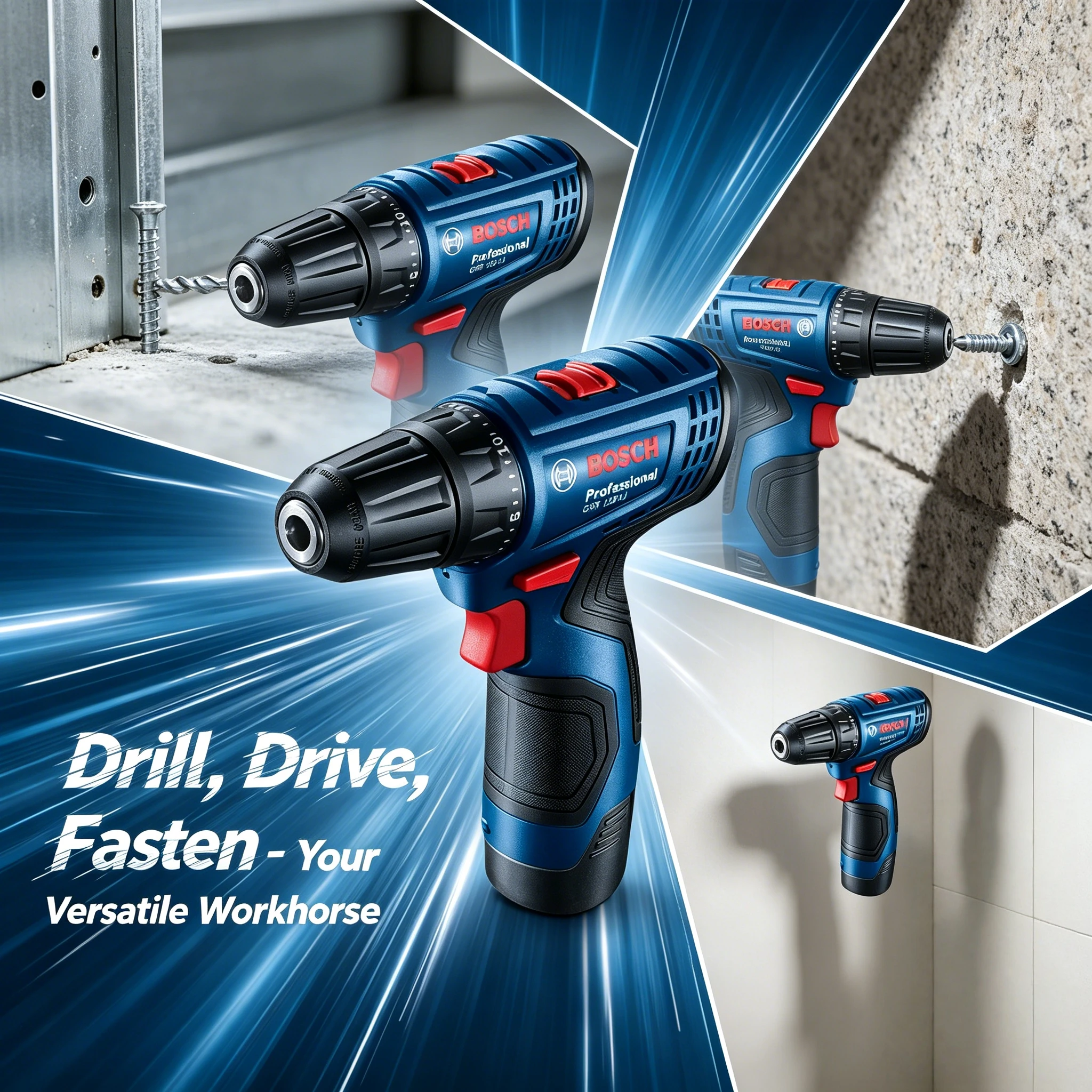

Bosch GSR120-LI 12V Drill, High-Efficiency Motor, Ideal for Furniture Assembly, Wood Drilling & Metal Screwing