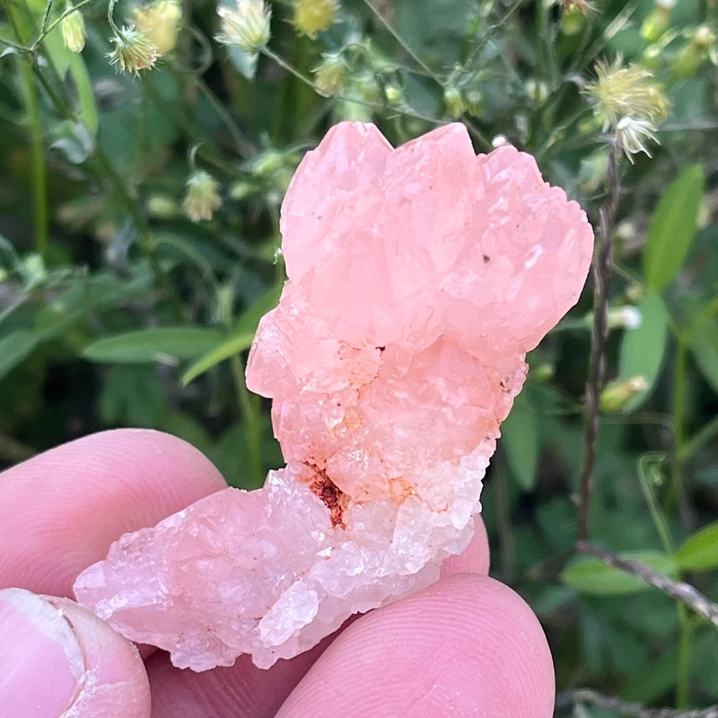 100% natural pink Nirvana crystal quartz ore specimen healing stone furniture ornaments