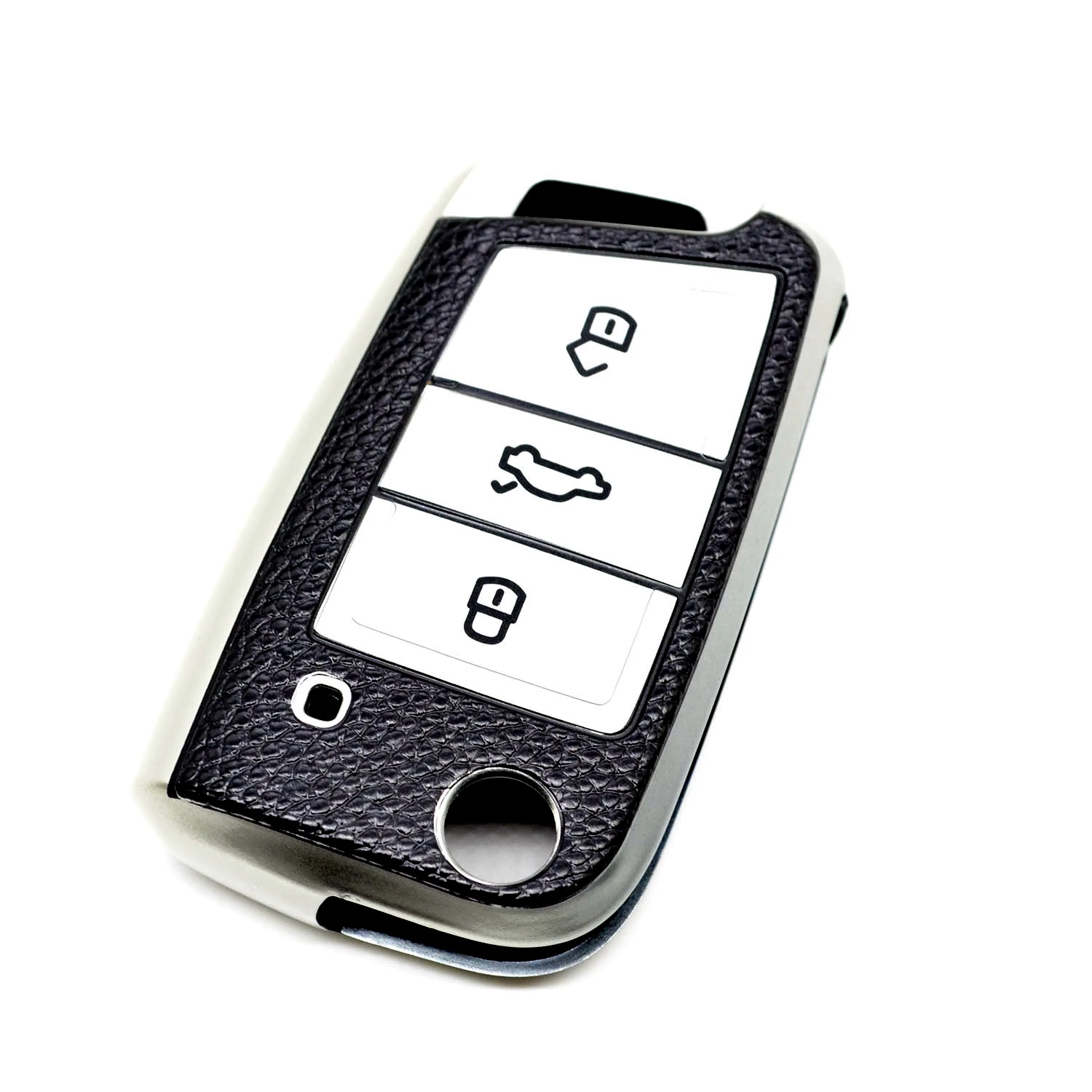 

Silver Car Key Case Cover Portector for Volkswagen VW Polo Golf 7 MK7 Tiguan passat Skoda Octavia