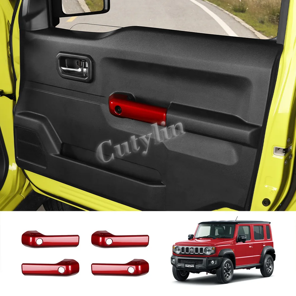

Накладки на ручки дверей (левая/правая) для Suzuki Jimny Nomade 2024-2025, красные, защитные, аксессуары