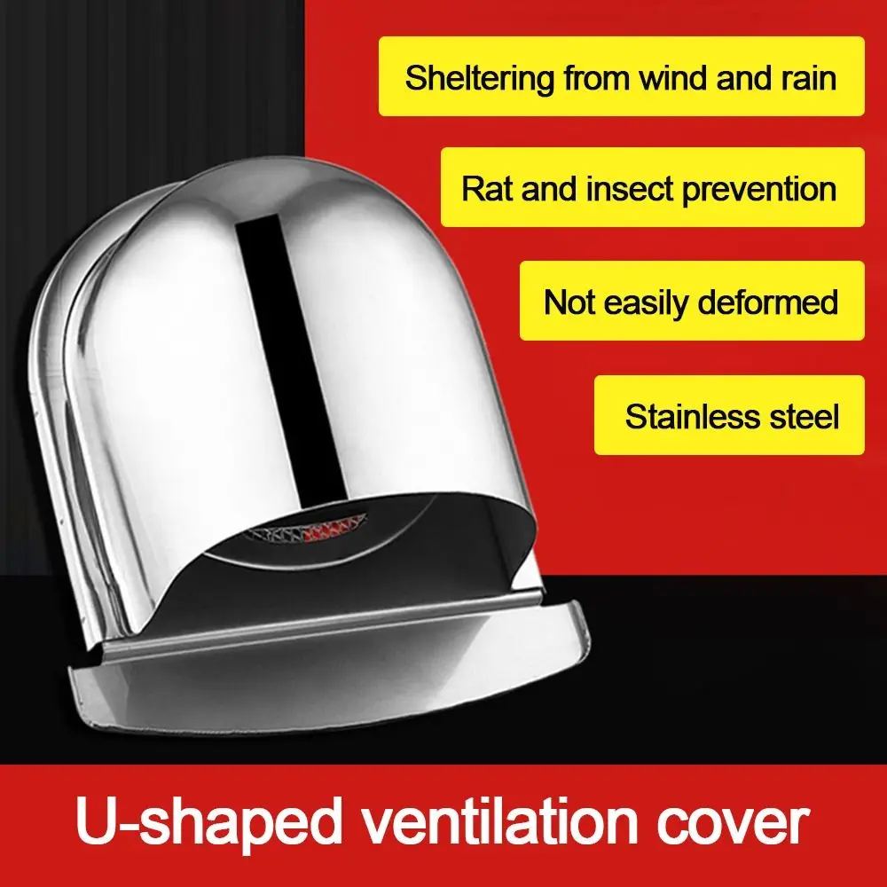 

100/150mm Exterior Wall Air Vent Anti-bird And Rat Air Circulation Vents Waterproof Cap Prevent Pest Stainless Steel