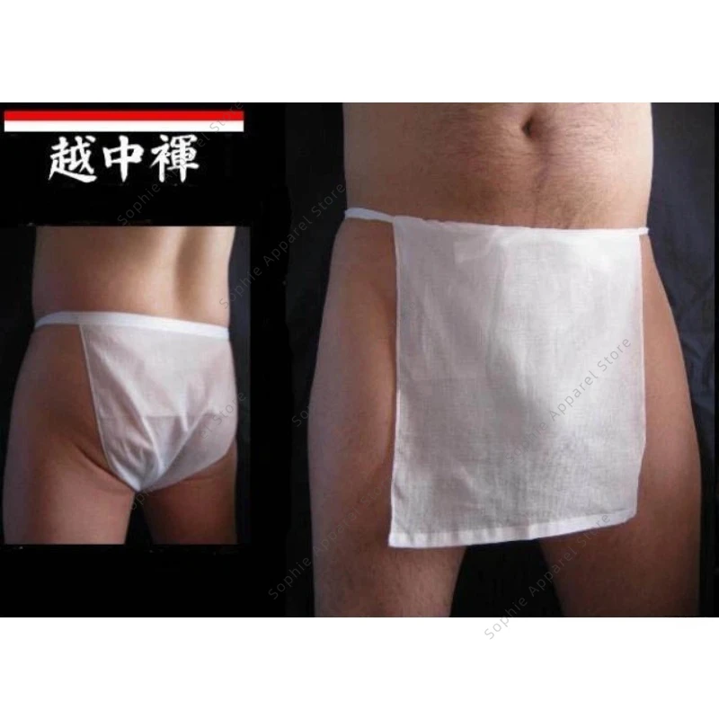 Traditional Japanese Underwear Etchū Fundoshi Underwear Sexy Men Thong G-String Japan Sumo 3 Solid Colors Cotton Loincloth