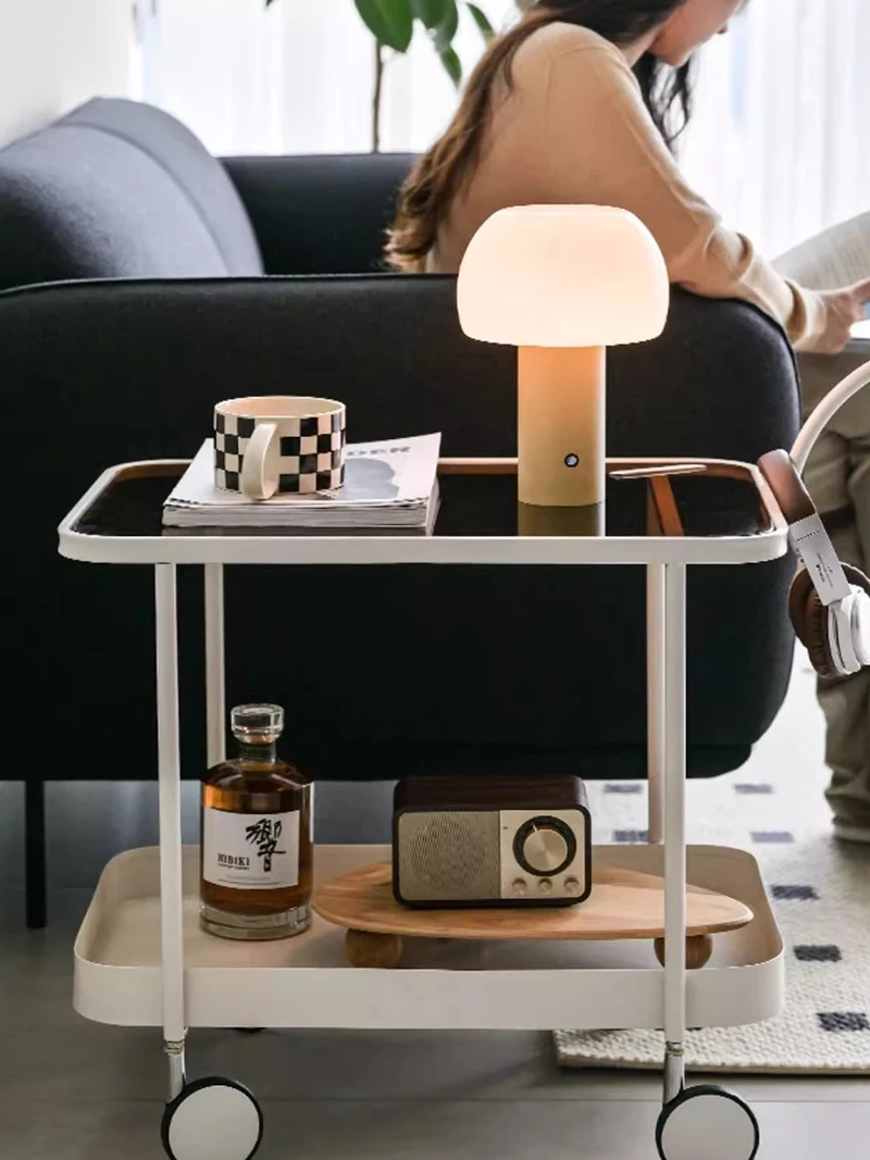 Dibujo, dormitorio, sofá lateral, carrito de salón de té, Snack, mesita de noche, carrito de salón de cosméticos, Carrito, muebles auxiliares de belleza HYST