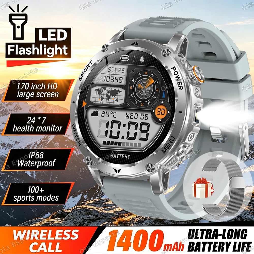 Military Smart Watch with AMOLED Screen & GPS
