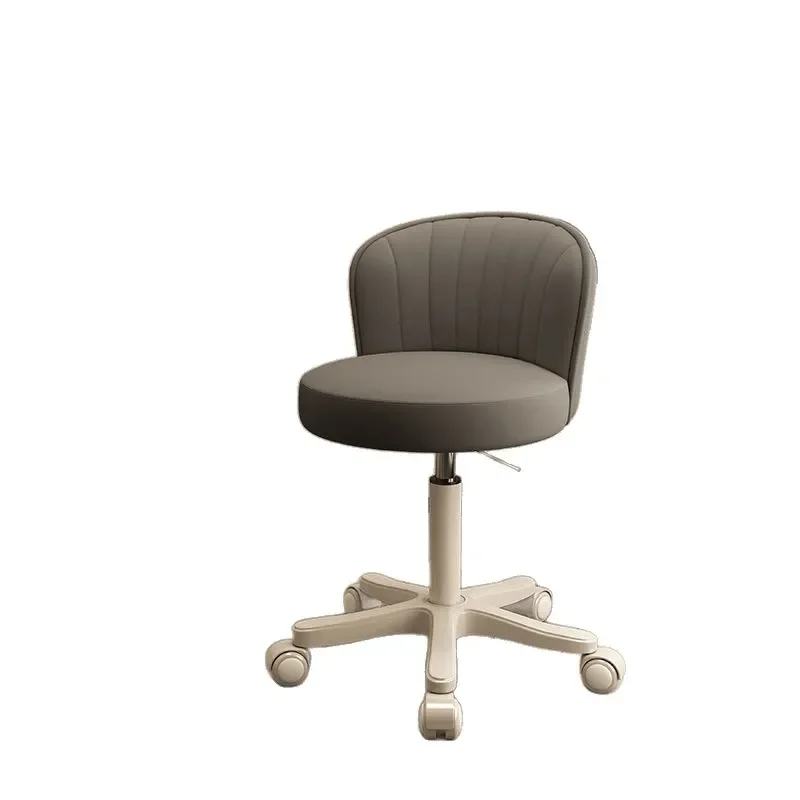 Adjustable Hydraulic Rolling Stool Round Seat Swivel Chair for Barber Hair Salon Manicure Spa Beauty Workstation