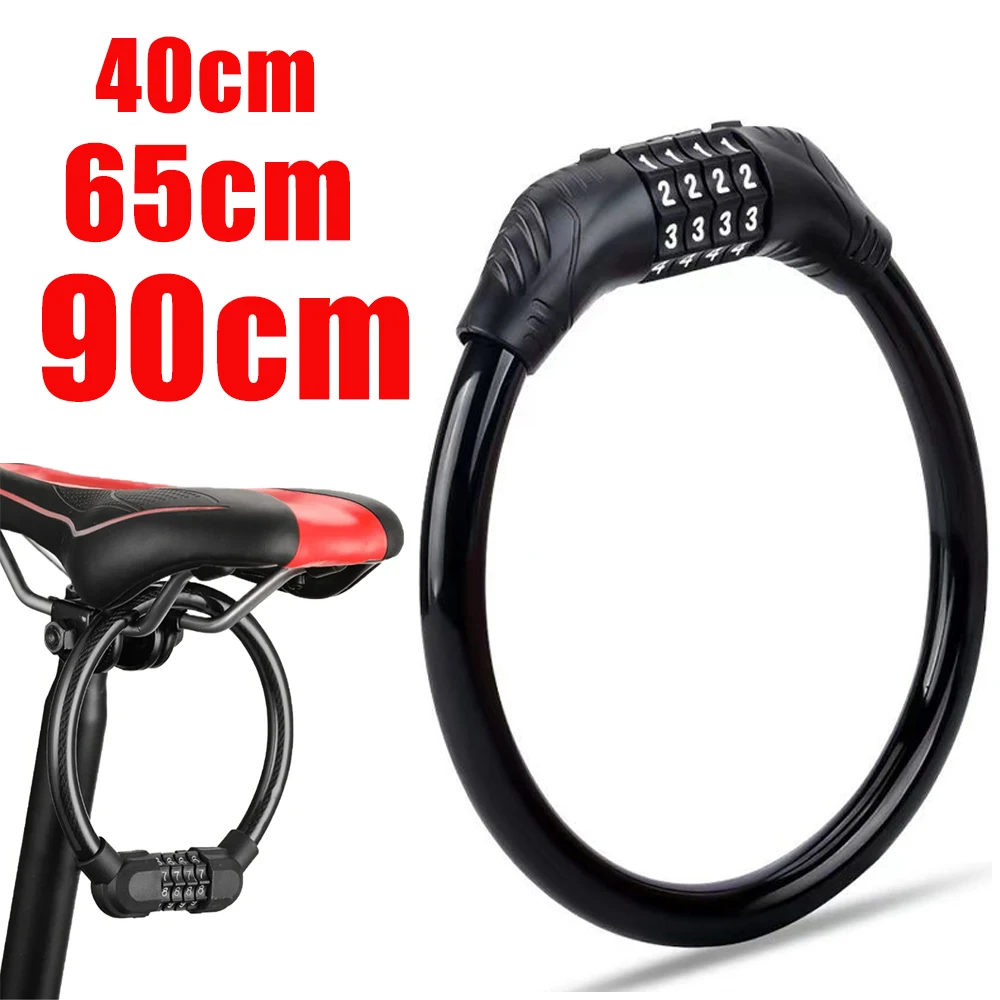 

Anti-theft Combination Lock Portable Mini Ring Cable Security Lock Stainless Steel Cut-Resistant Cycling Gear Motorcycle Parts