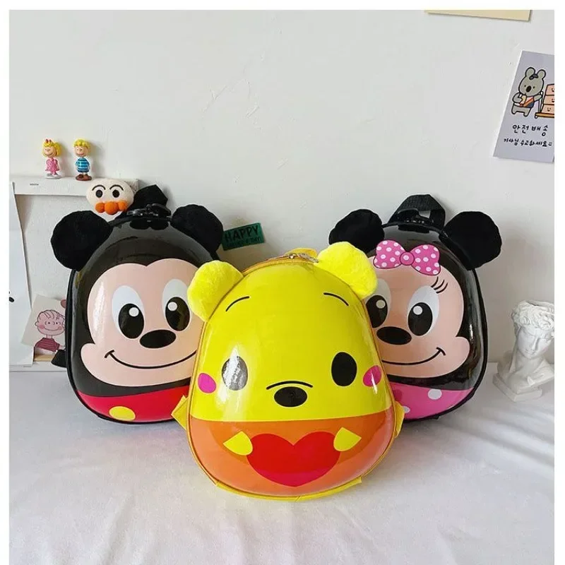 

Милый Дисней Винни Пух Минни Микки креативный мультяшный узор модный простой портативный водонепроницаемый рюкзак сумка из яичной скорлупы