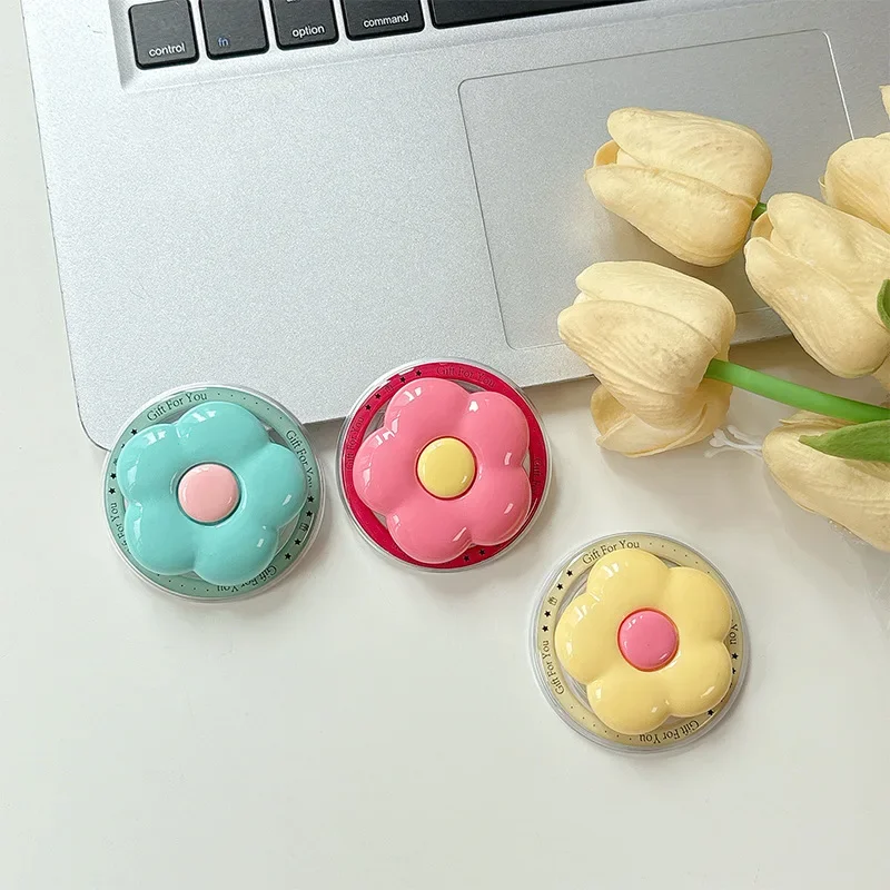 

Support Magnétique Bohème À Fleurs De Couleur Unie Support De Téléphone Magsafe Griptok Pour IPhone 17 Girl Support Smart Tok