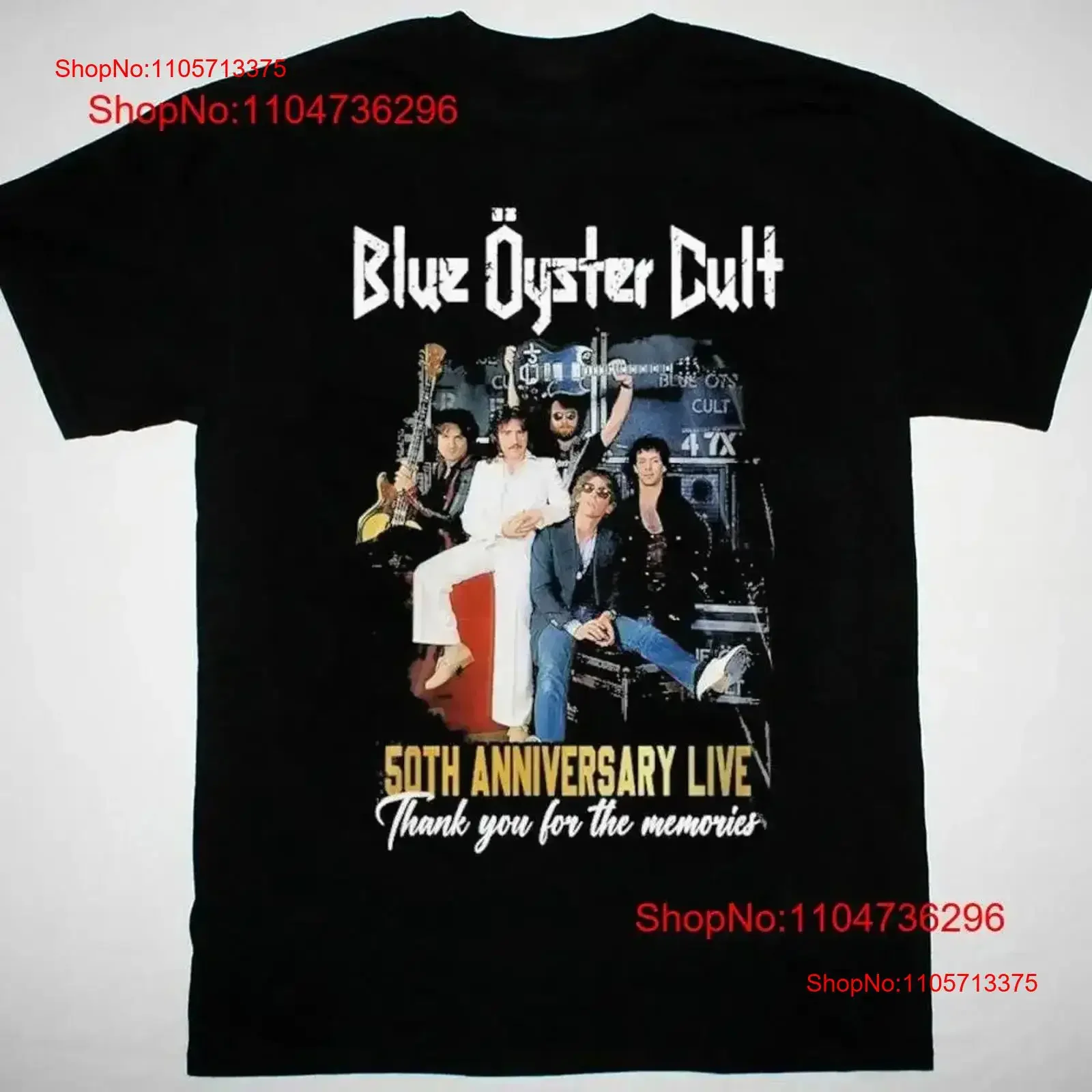 HOT NEW Blue Oyster Cult 50th Anniversary BLACK T shirt All sizes UT90 vintage Washed Slightly graphic Comfortable homme Casual