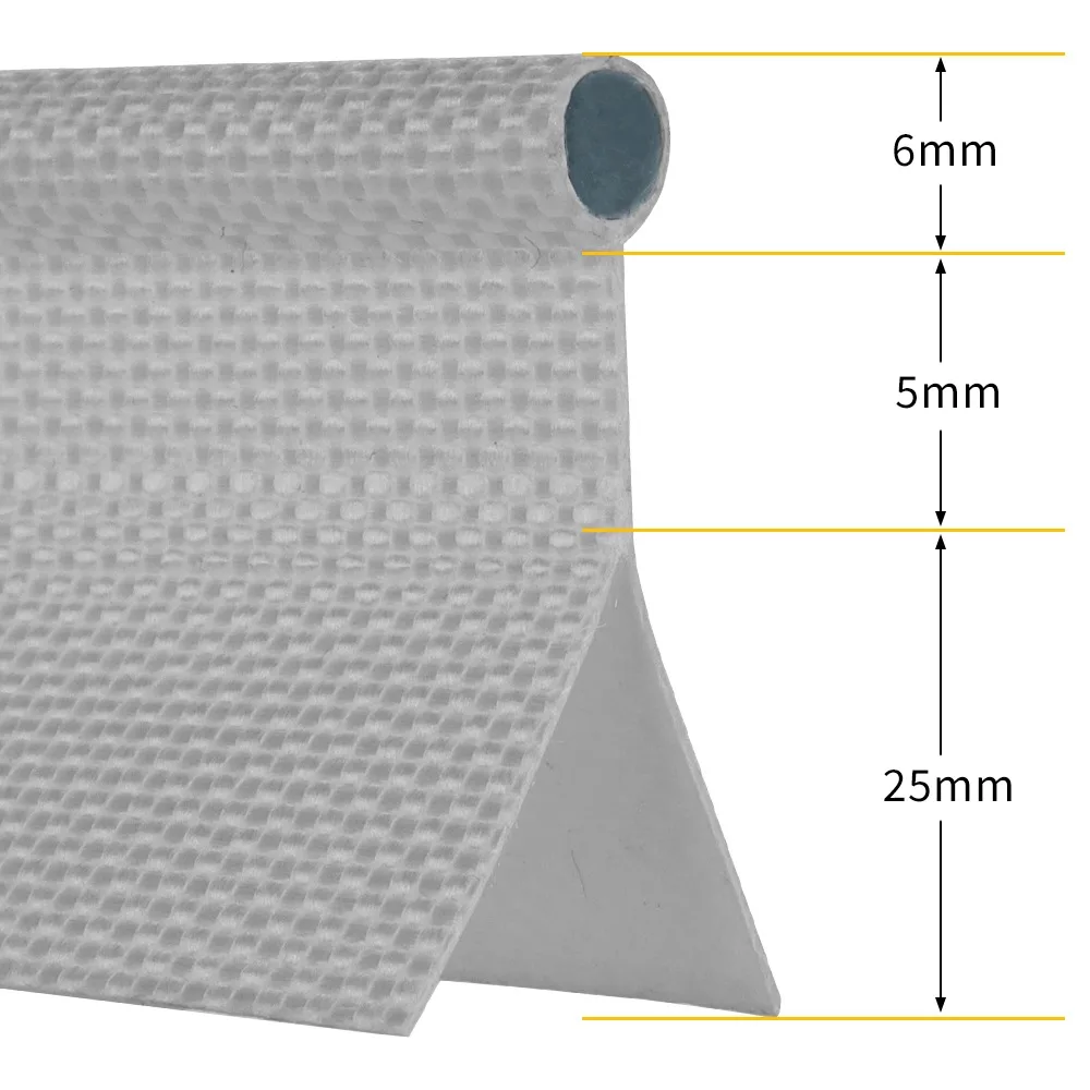 

1m Caravan Awning Rail Piping 6mm Double Flap Black Grey PVC Core Keder Camping/Tent/Awnings/Tents