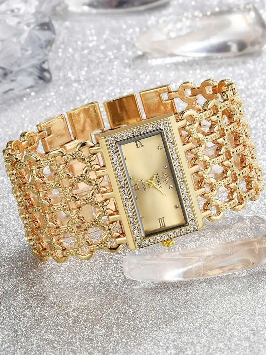 GREALY 1pc Women's Fashionable Luxury Quartz Watch