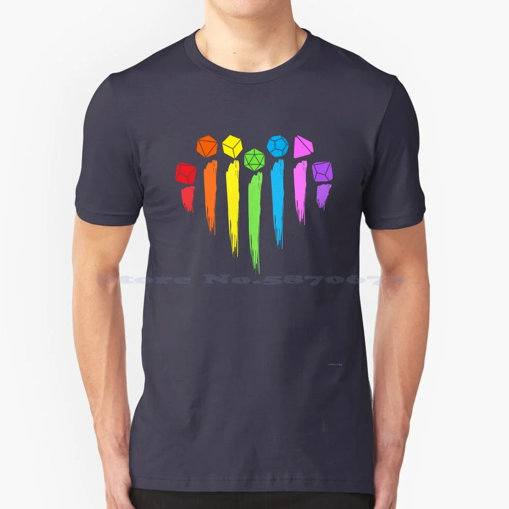 Rainbow & Dragons Heart Lgbtq T Shirt 100% Cotton Tee D D Pride Dnd Pride And Dragons Dd Tabletop Ttrpg D And D Pathfinder