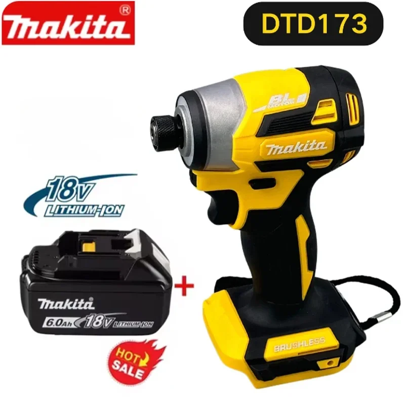 

Makita DTD173 Brushless electric screwdriver 18V Cordless Tools Drill 220N.m Auto repair Electric impact Driver Tools