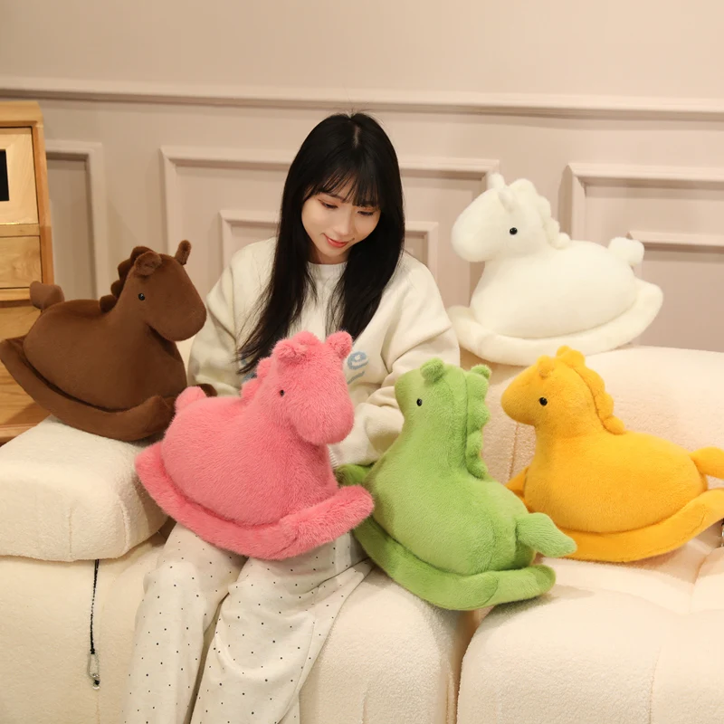 

40 см Kawaii лошадь-качалка плюшевая кукла мультяшное животное лошадь плюшевая игрушка украшение дома подарок на день рождения для мальчиков и девочек спальный компаньон