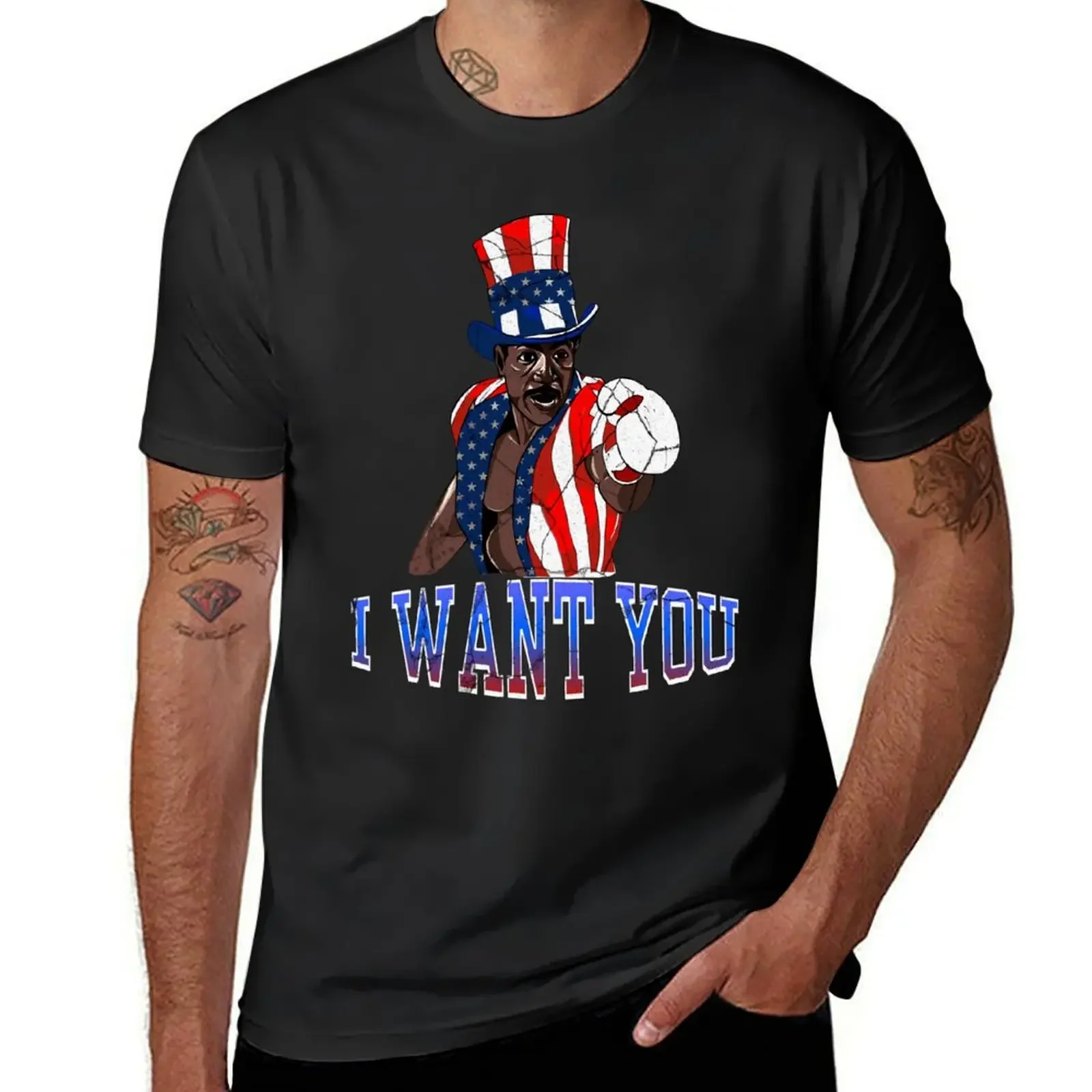 

I want you Apollo Creed T-Shirt aesthetic clothes graphic t shirt vintage plus size clothes cute clothes plus size men clothing