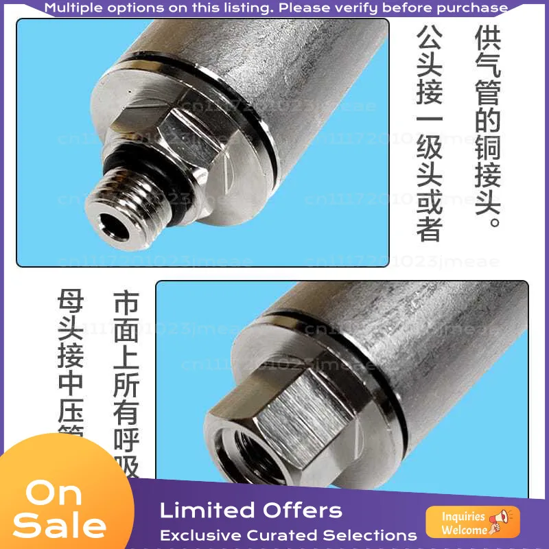 304 Stainless Steel Extended Air Filter Canister with Activated Carbon for Diving