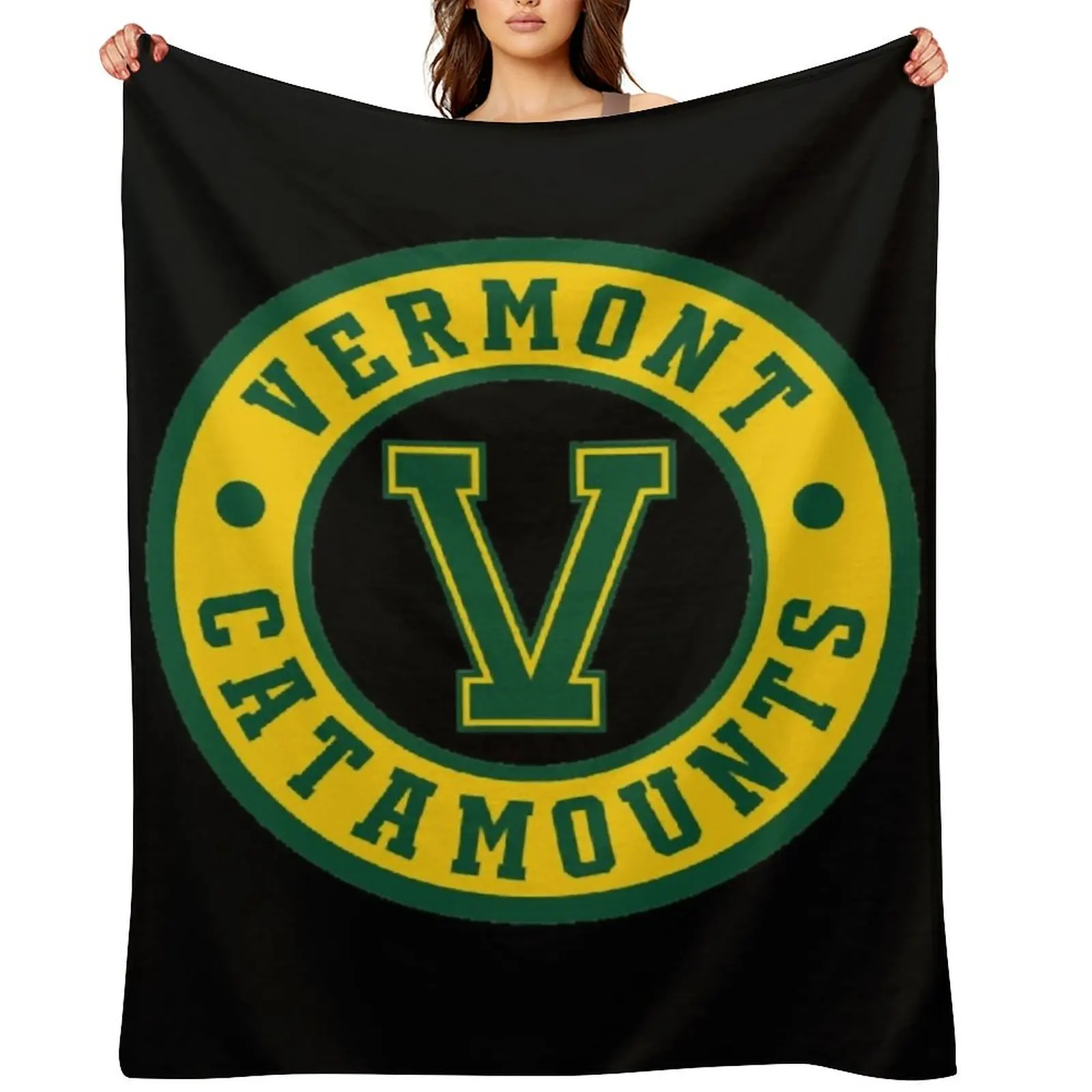 

University of Vermont - UVM - Catamounts Throw Blanket Flannel Fabric Picnic heavy to sleep Shaggy Blankets