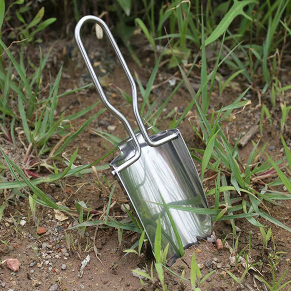 

Portable Stainless Folding Shovel Durable Metal Tool Stainless Steel Gardening Shovel for Gardening Outdoor Use Bag