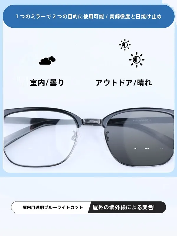 2025年ファッションビジネススタイル老眼鏡ブルーライトカット放射線防護二重焦点メガネ中高年向け