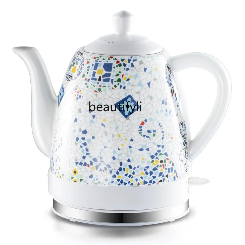 Asmt42 Bollitore elettrico in ceramica Riscaldamento elettrico domestico pentola in porcellana con spegnimento automatico