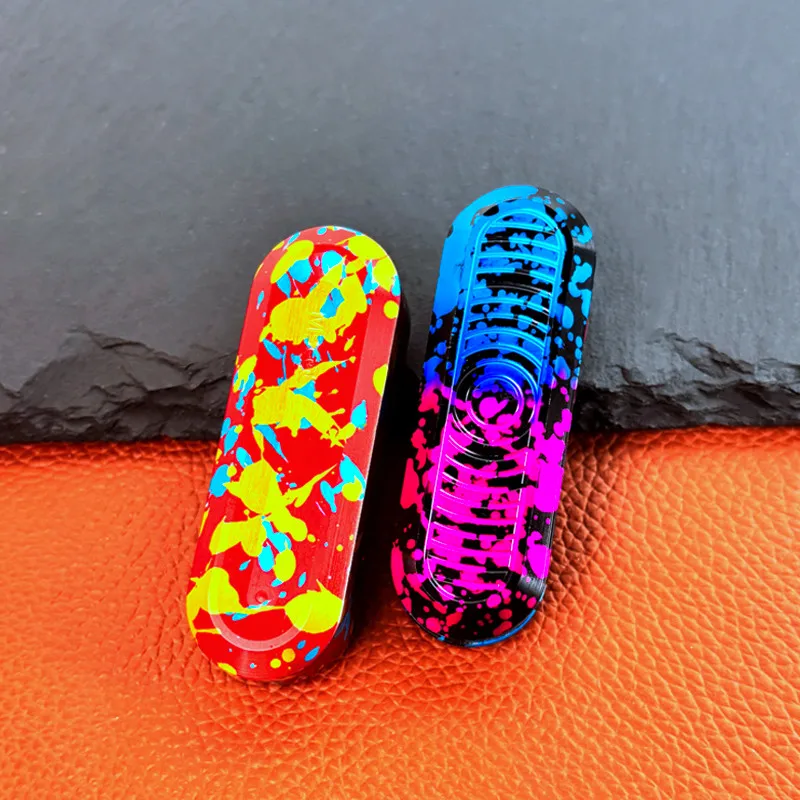ARFEDC Cloud Flashing Magnetic Buckyball Mechanical Composite Fingertip Push Card Desktop Decompression Toy