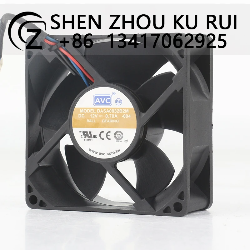 AVC 12V 0.70A 8032 High air volume Dual ball speed measurement 3-wire DASA0832B2M cooling fan