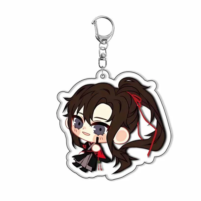 Anime Tian Guan Ci Fu Keychain Acrylic Xie Lian Hua Cheng Figure Key Holder For Fans Accessories Girl Kids Birthday Gift Cosplay